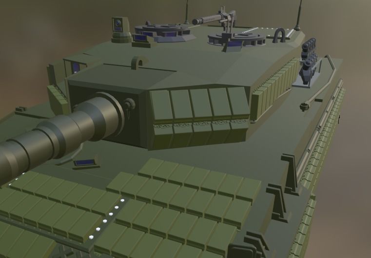 Leopard 2A4 with reactive armor 3D model_5