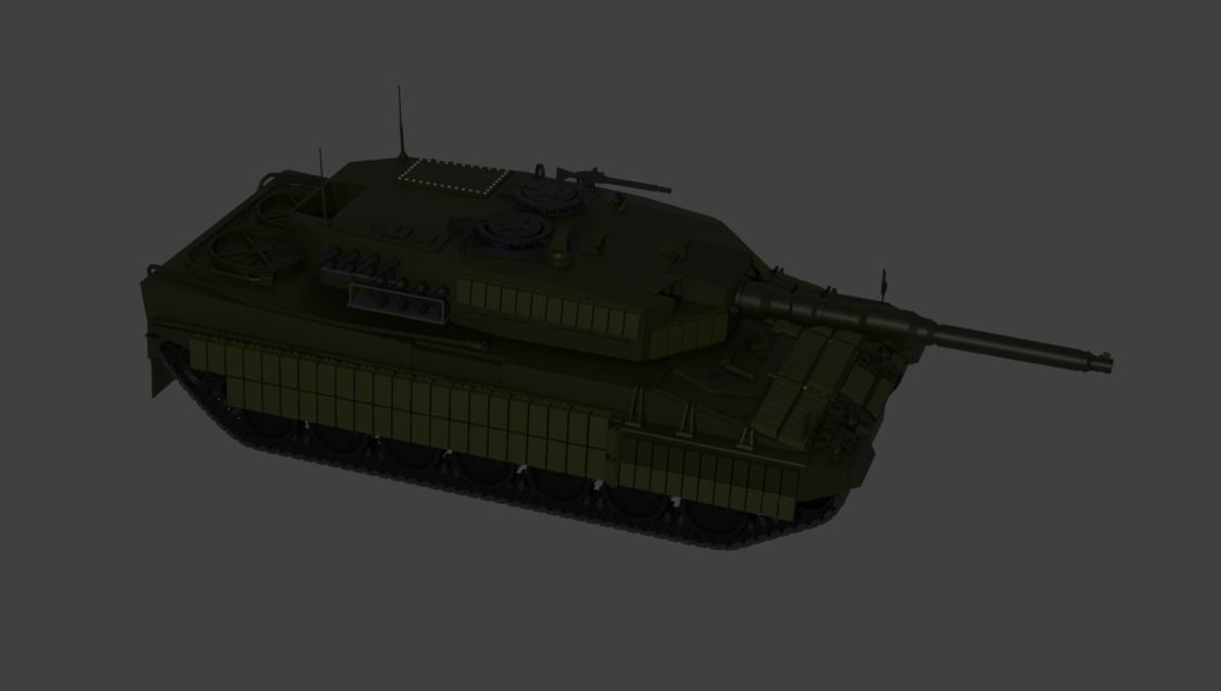 Leopard 2A4 with reactive armor 3D model_2