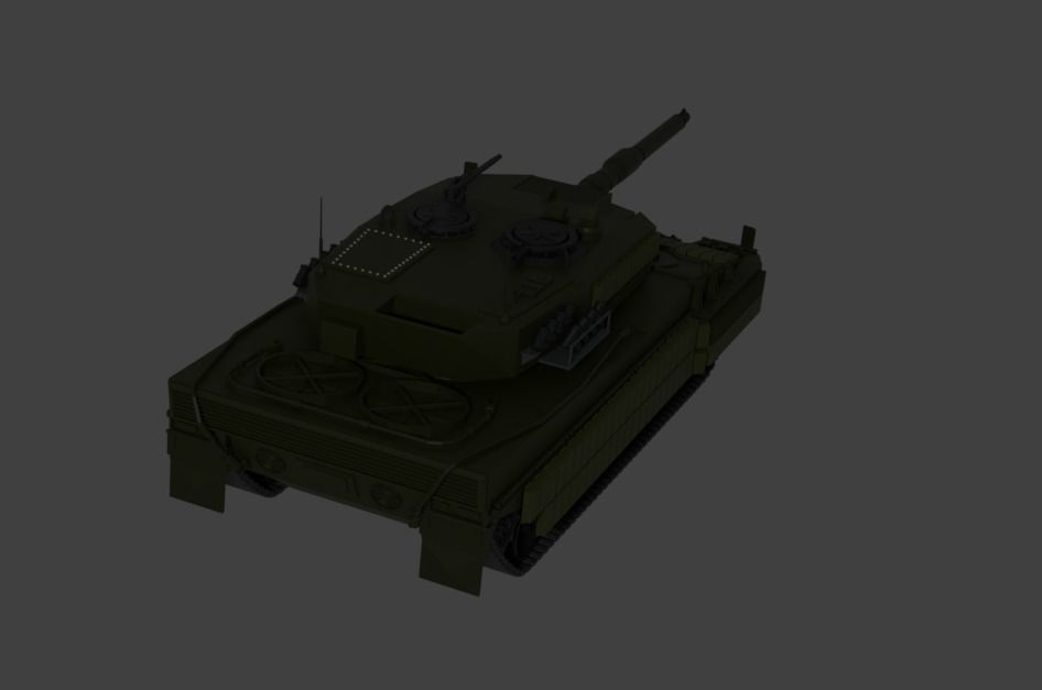 Leopard 2A4 with reactive armor 3D model_3