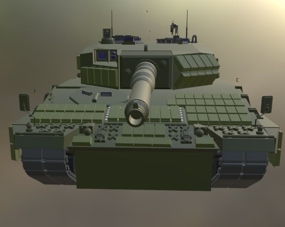 Leopard 2A4 with reactive armor 3D model_4