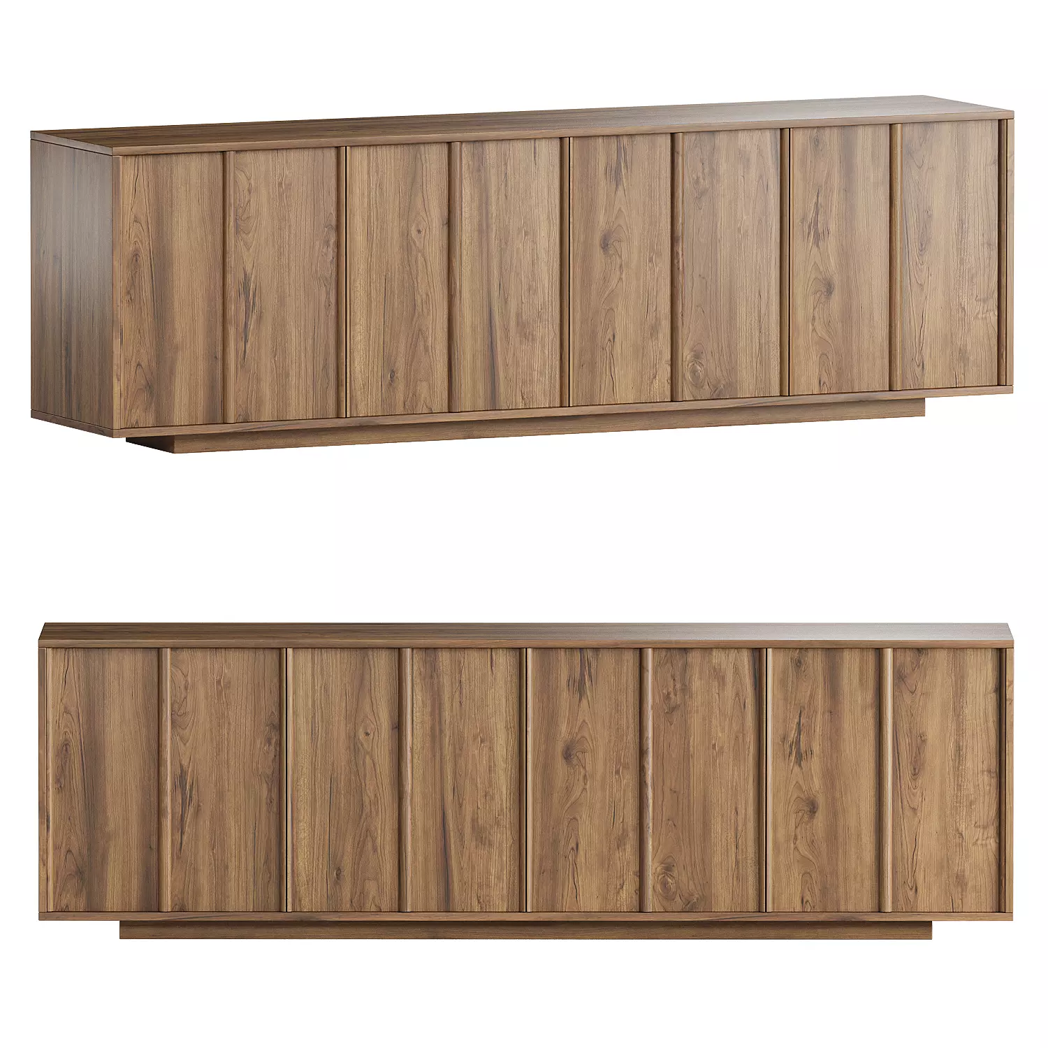 BACKDROP Wooden sideboard with doors By Bonaldo 3D model_0