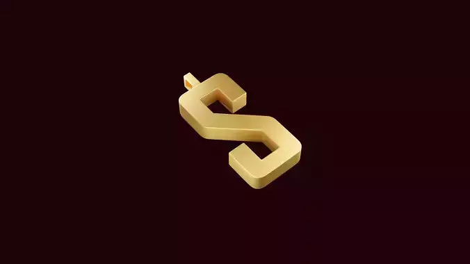 S Letter Pendant 3D print model