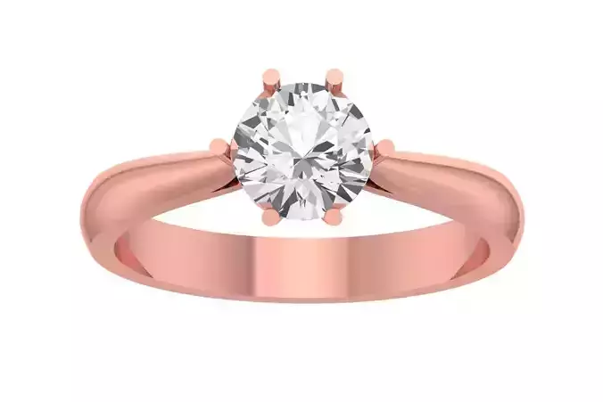 Women Engagement 6 Prong Solitaire Rings