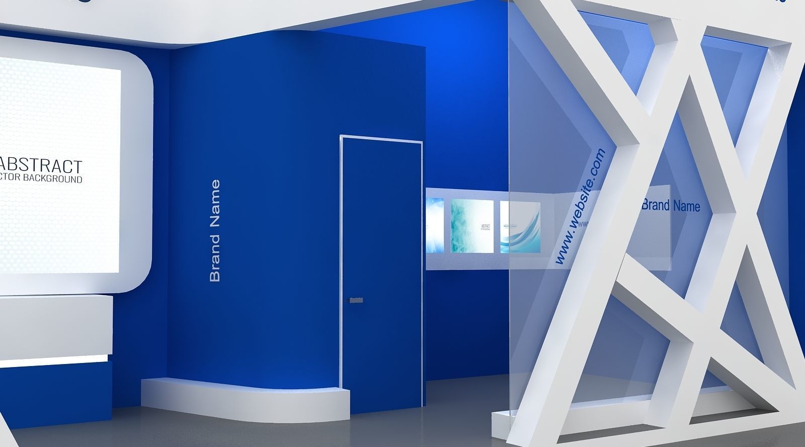 Exhibition  Low-poly 3D model_6