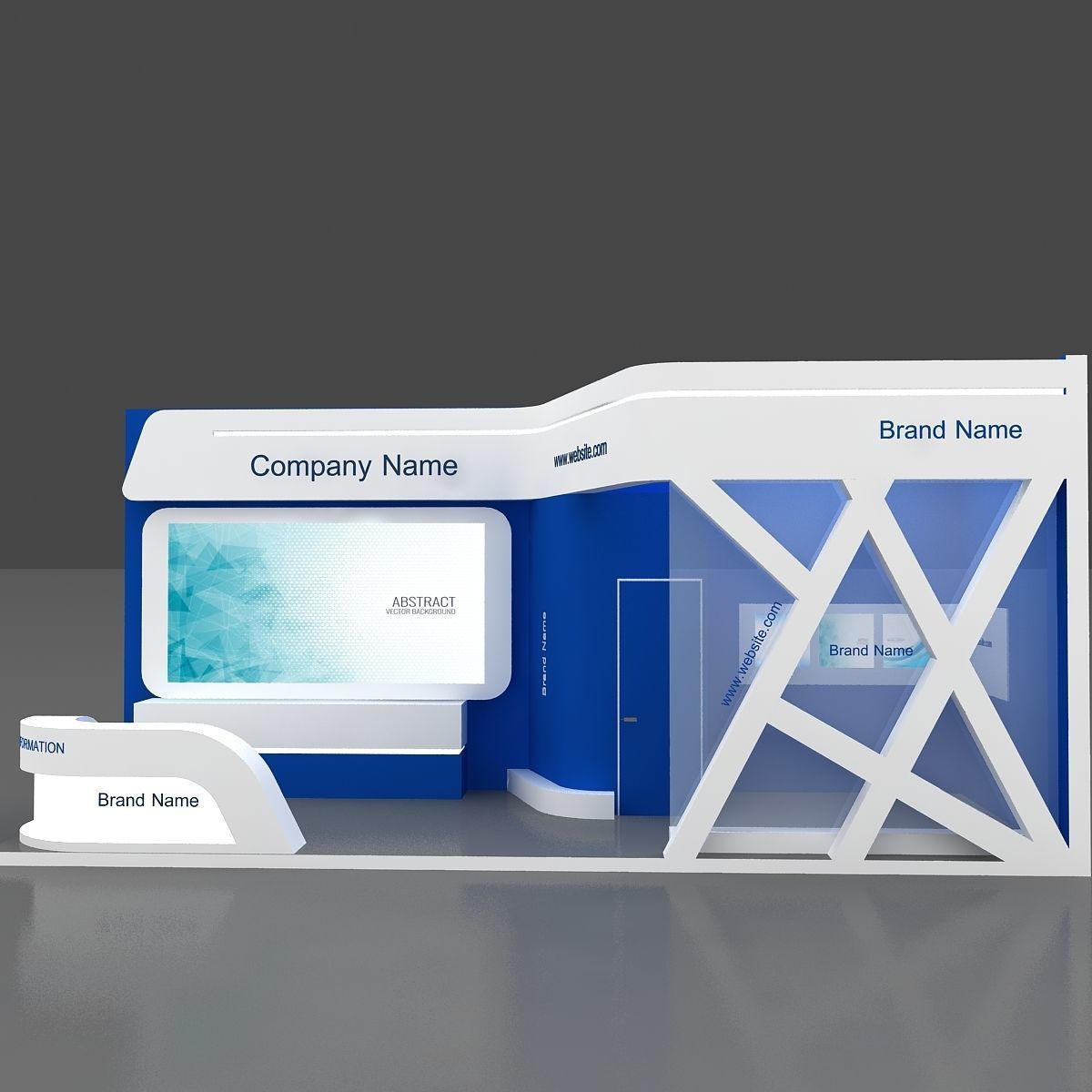 Exhibition  Low-poly 3D model_7