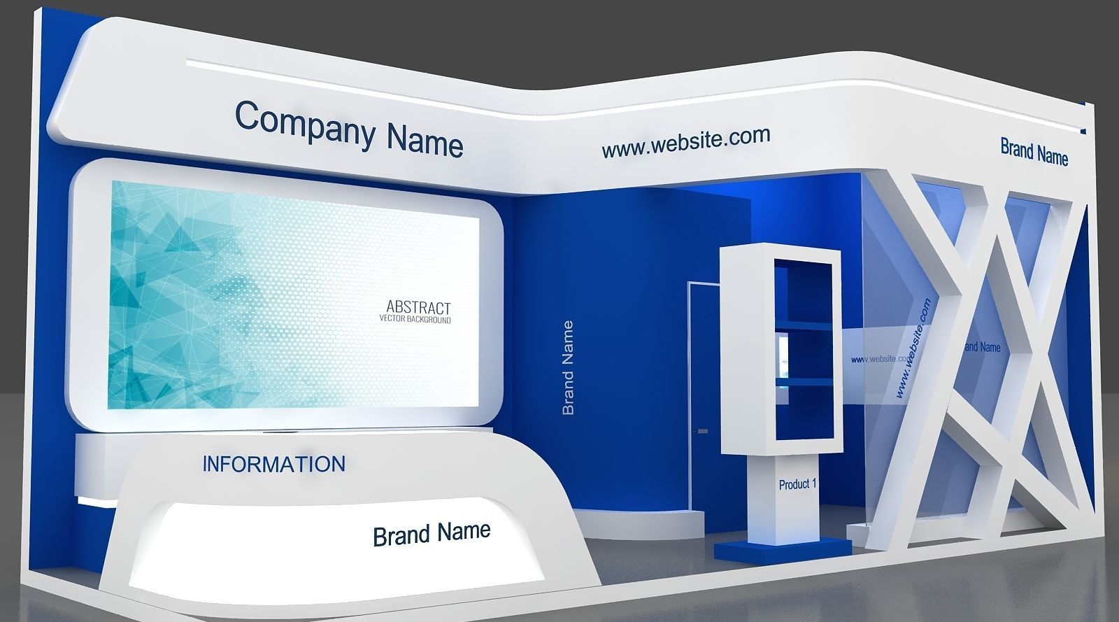 Exhibition  Low-poly 3D model_2