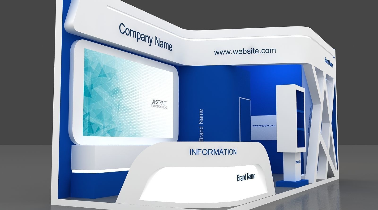 Exhibition  Low-poly 3D model_4