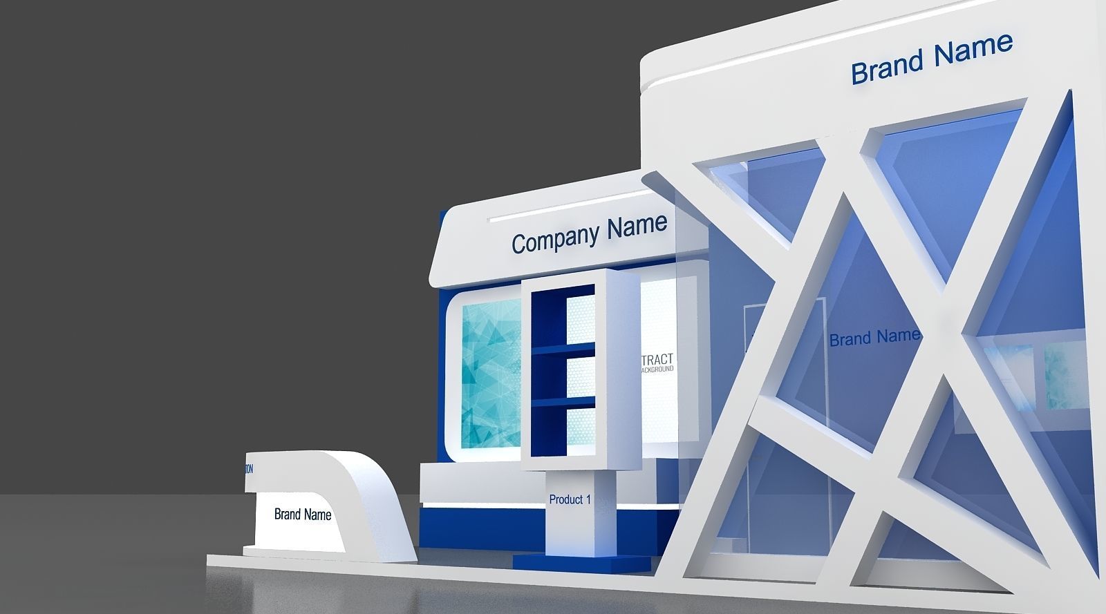 Exhibition  Low-poly 3D model_5