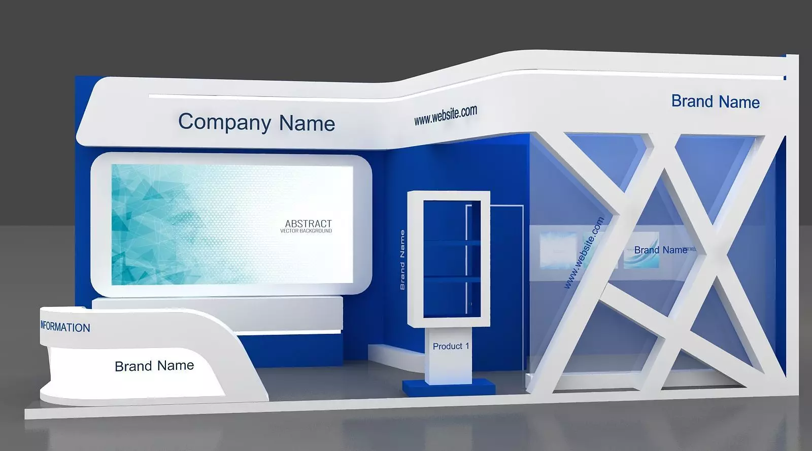 Exhibition  Low-poly 3D model_0