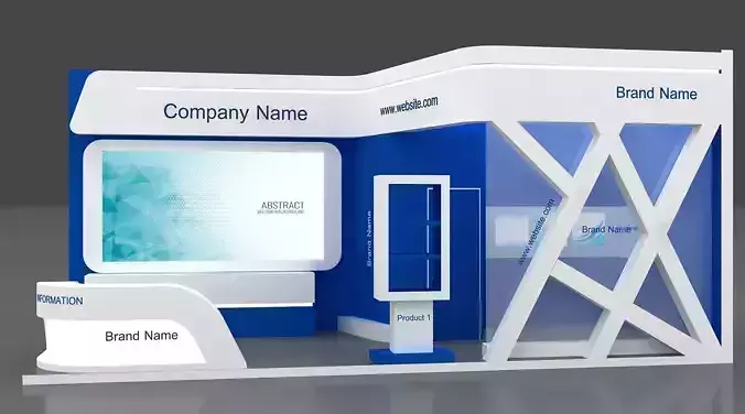 Exhibition  Low-poly 3D model
