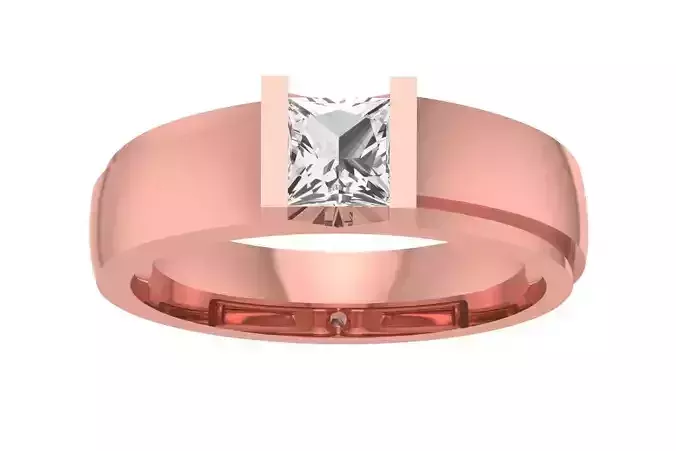 Women Engagement Princess Stone Solitaire Rings 3D print model