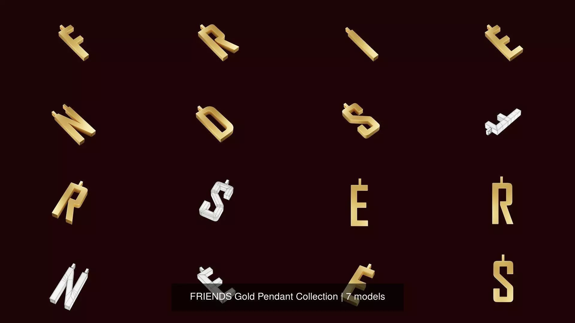 FRIENDS Gold Pendant Collection _0