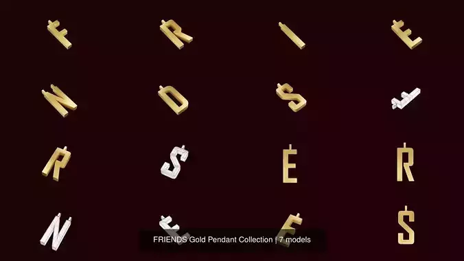 FRIENDS Gold Pendant Collection 