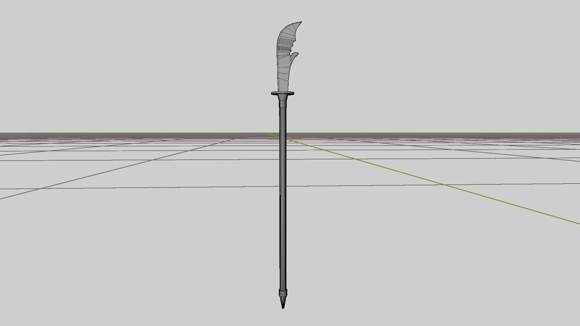 Naginata Low-poly 3D model_5