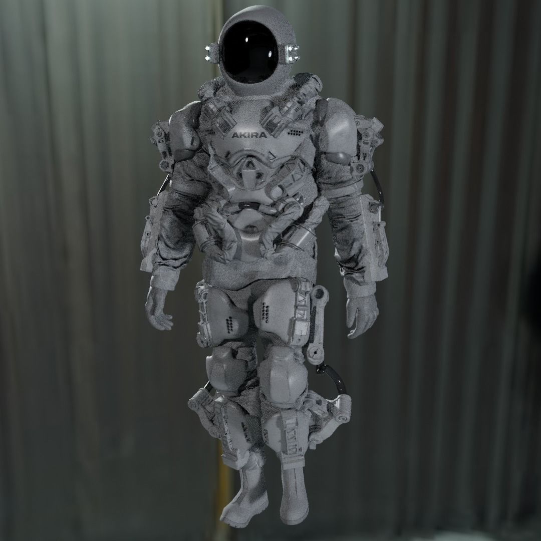 Space suit - Astro ranger Low-poly 3D model_3