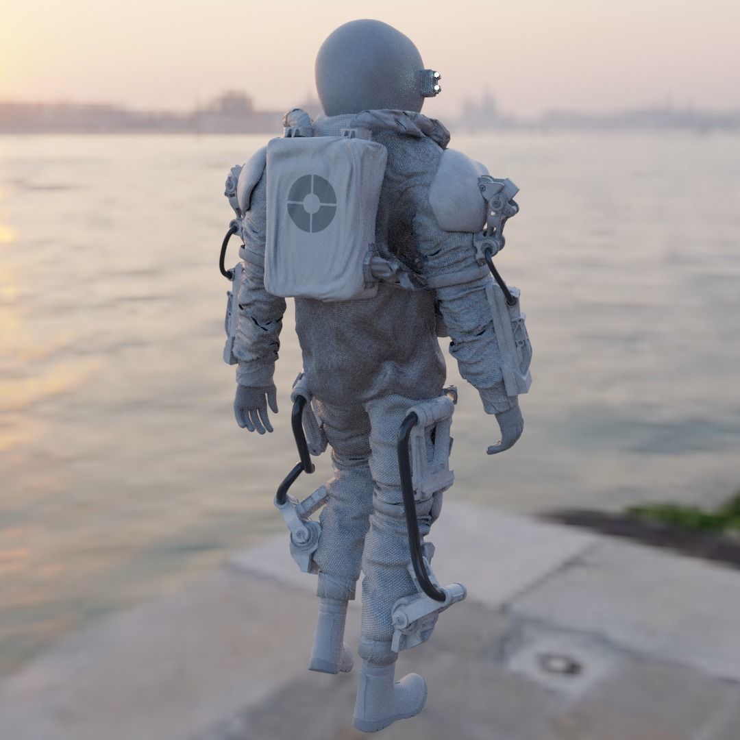 Space suit - Astro ranger Low-poly 3D model_9