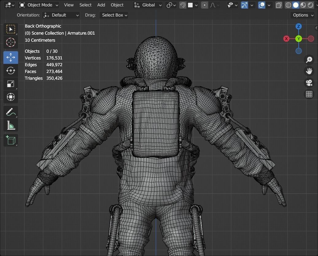 Space suit - Astro ranger Low-poly 3D model_20
