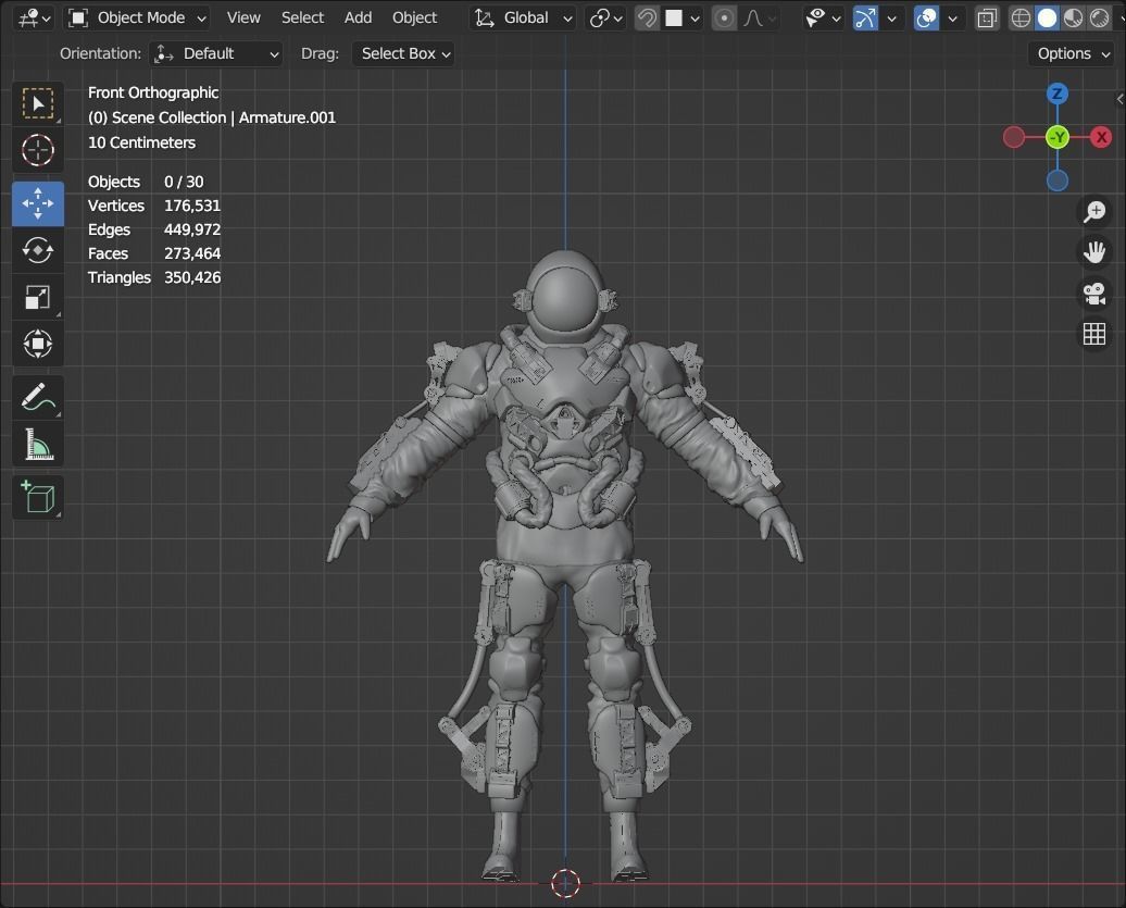 Space suit - Astro ranger Low-poly 3D model_17