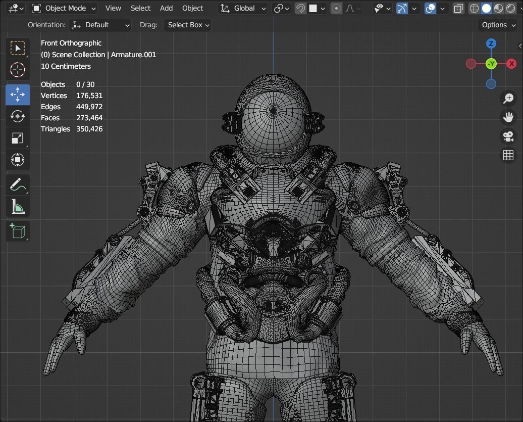 Space suit - Astro ranger Low-poly 3D model_18