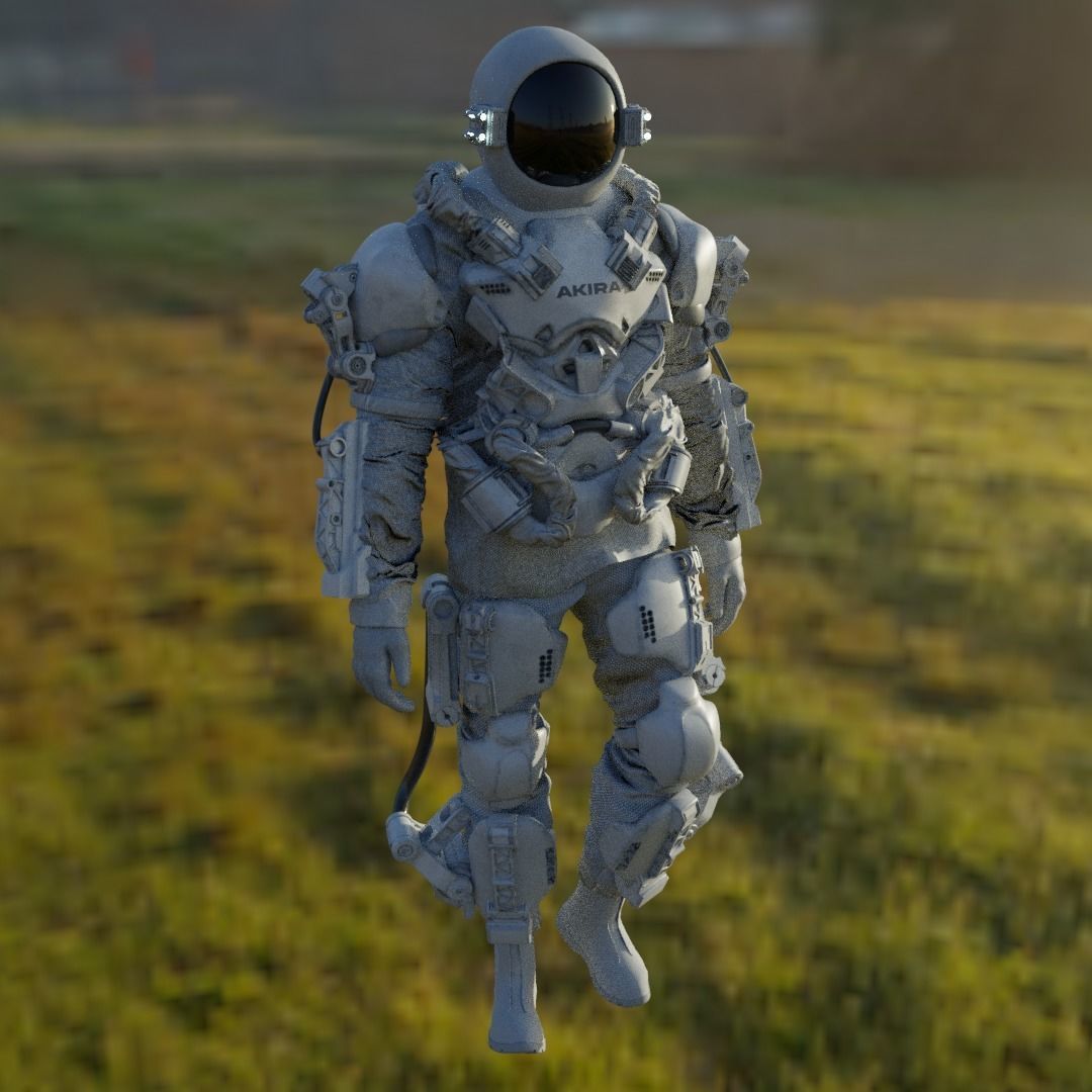 Space suit - Astro ranger Low-poly 3D model_6