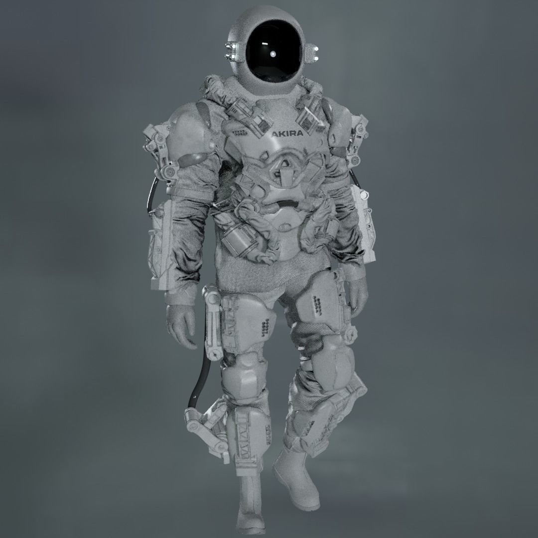 Space suit - Astro ranger Low-poly 3D model_2