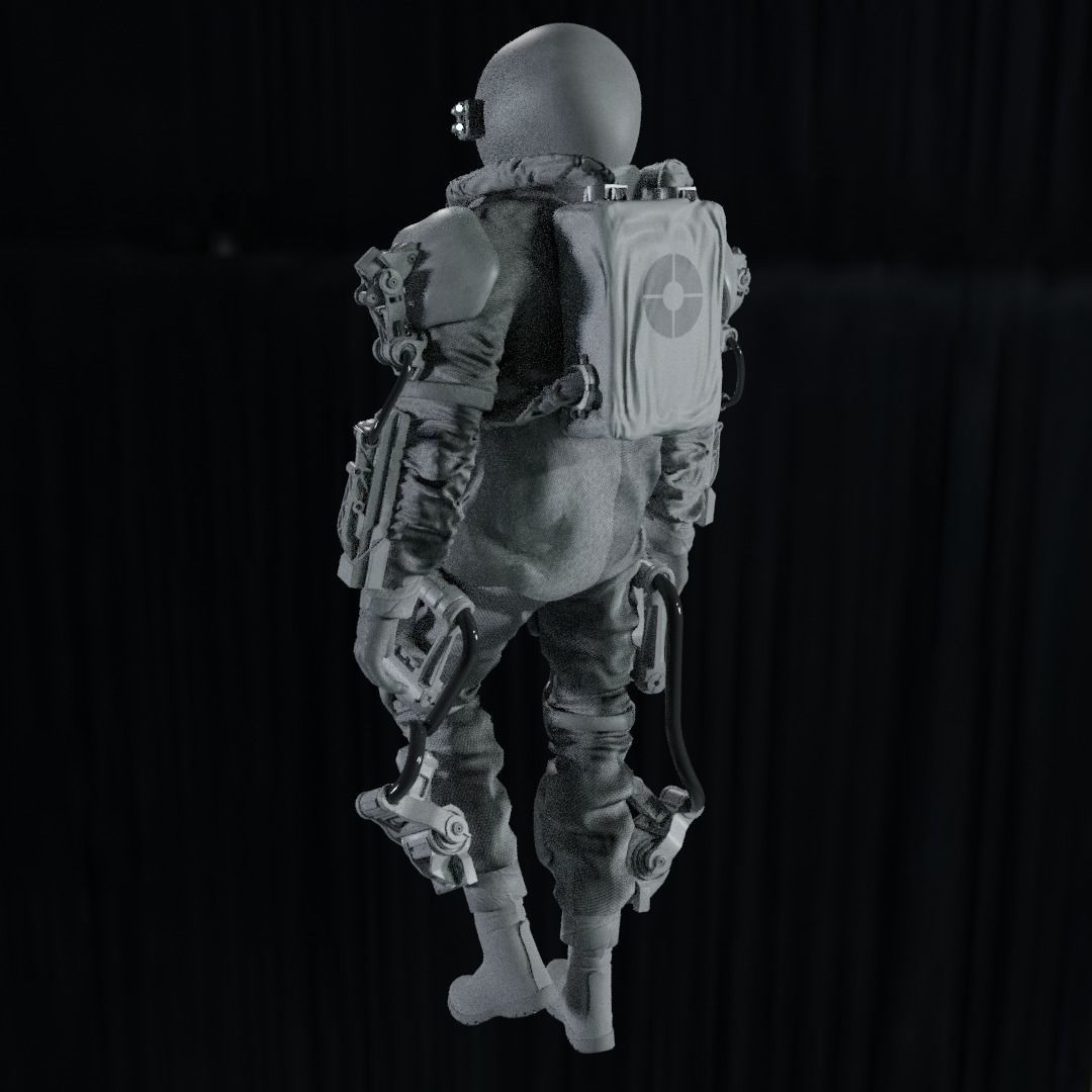 Space suit - Astro ranger Low-poly 3D model_4