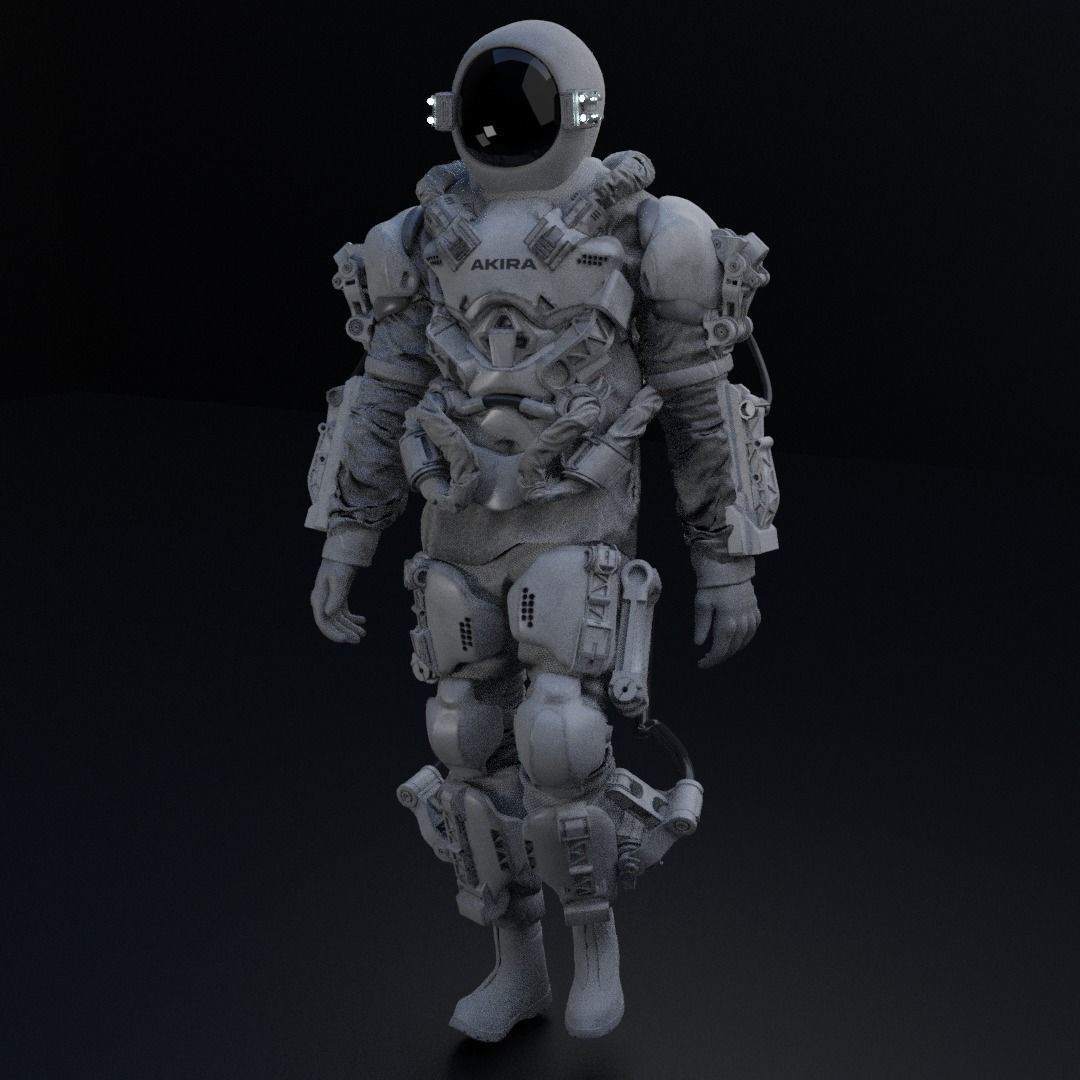 Space suit - Astro ranger Low-poly 3D model_11