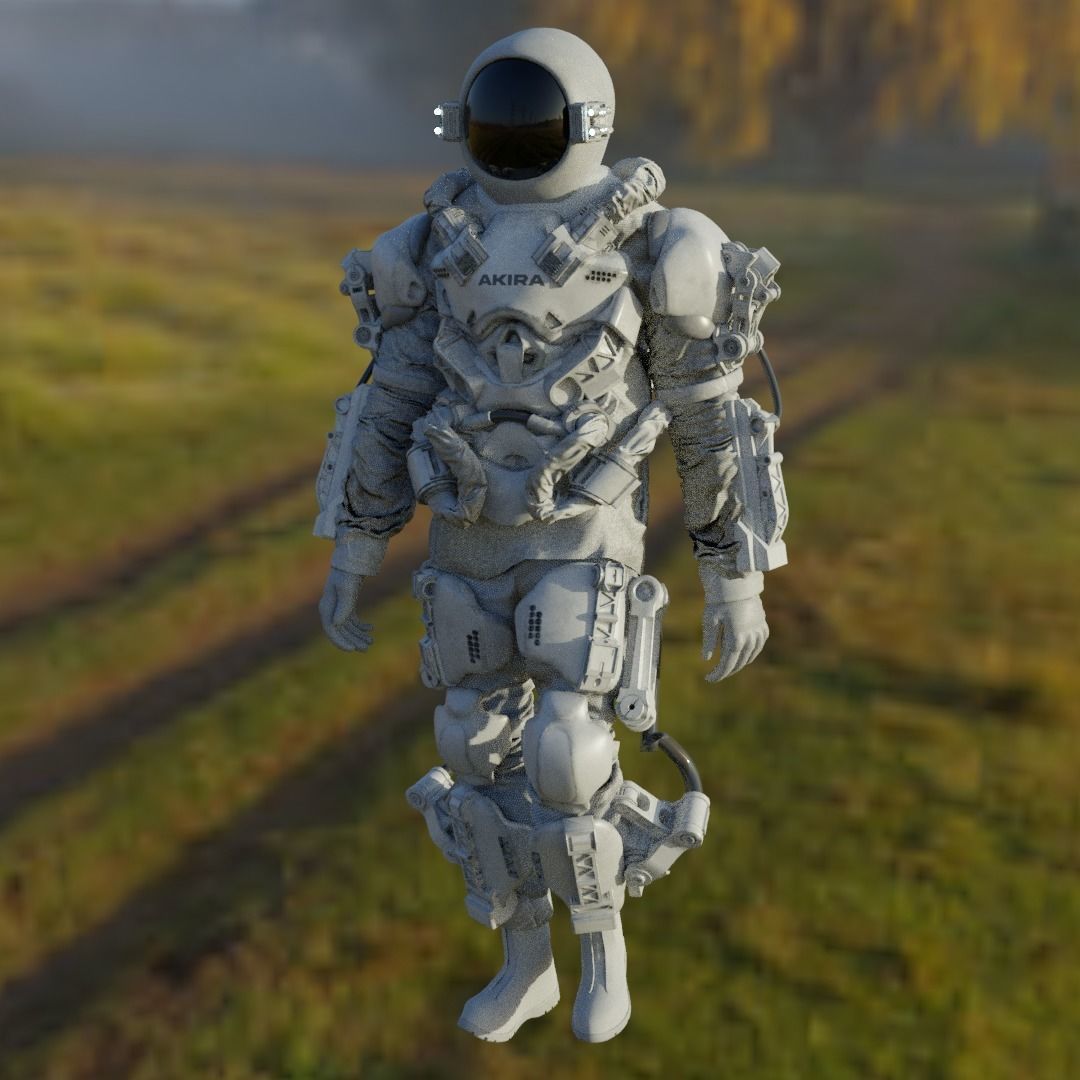 Space suit - Astro ranger Low-poly 3D model_5