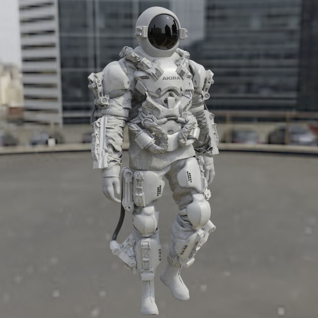 Space suit - Astro ranger Low-poly 3D model_1