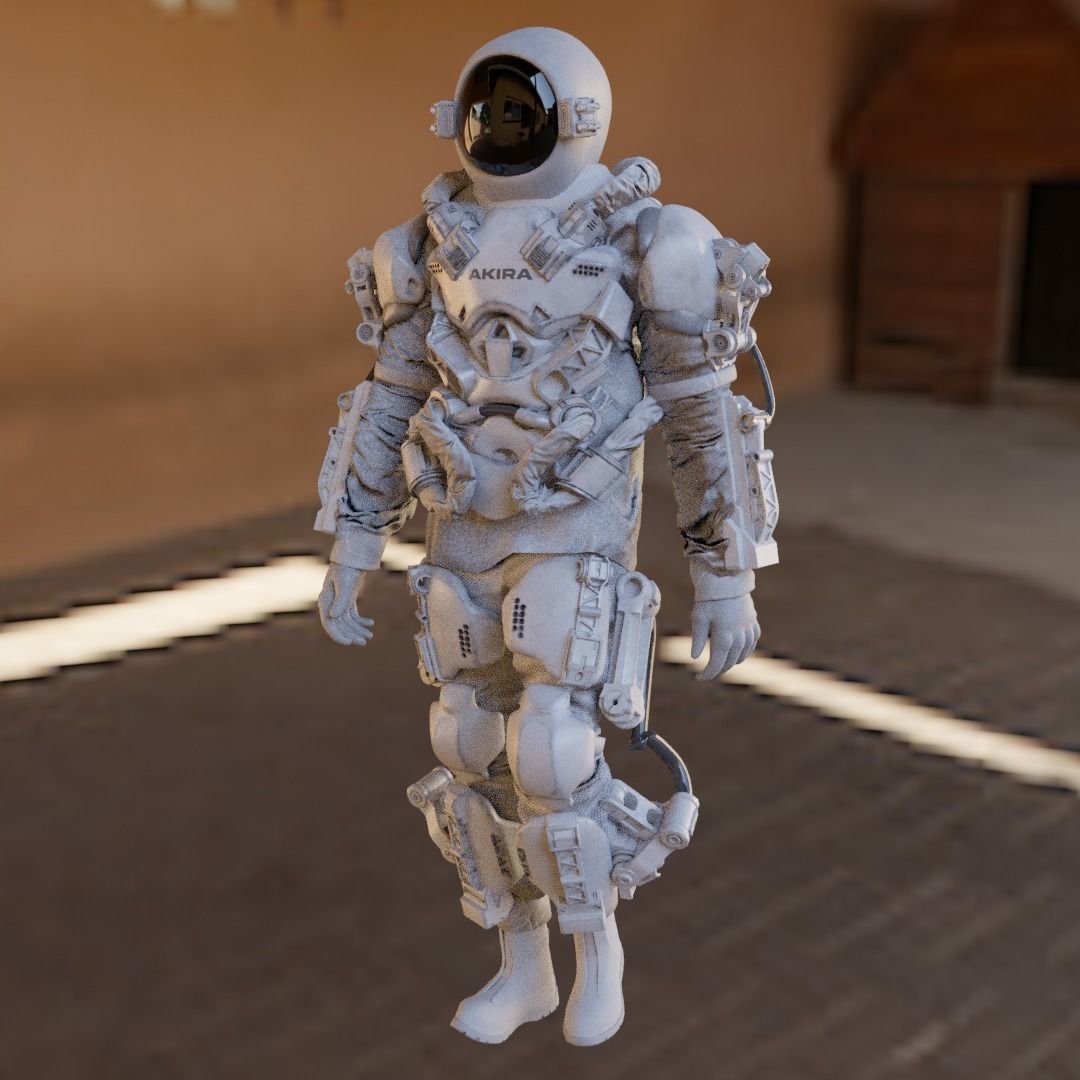Space suit - Astro ranger Low-poly 3D model_12