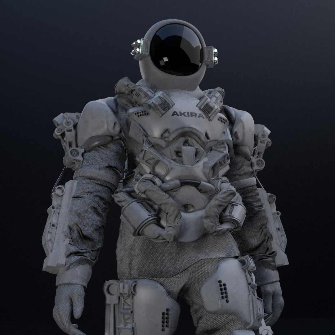 Space suit - Astro ranger Low-poly 3D model_13