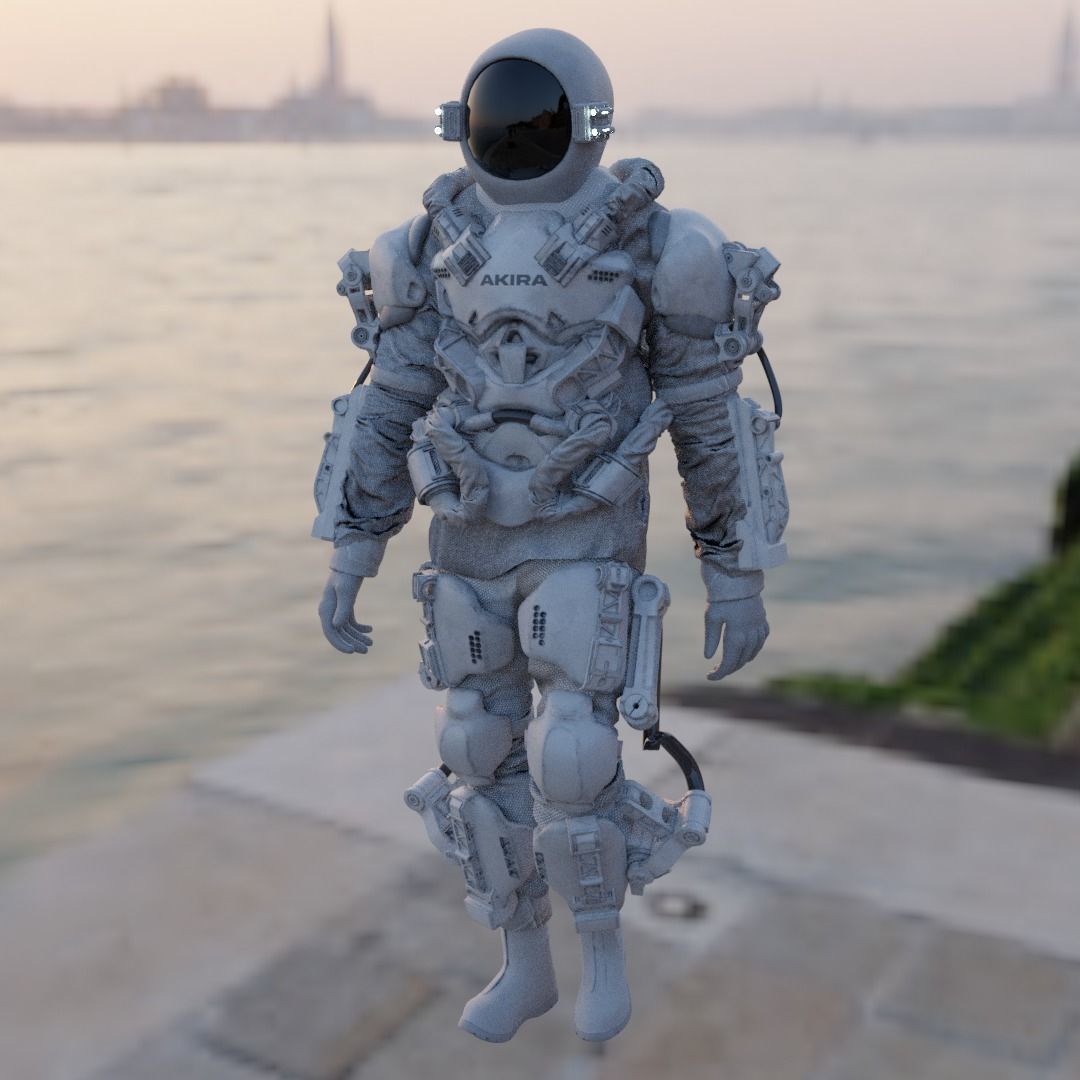 Space suit - Astro ranger Low-poly 3D model_8