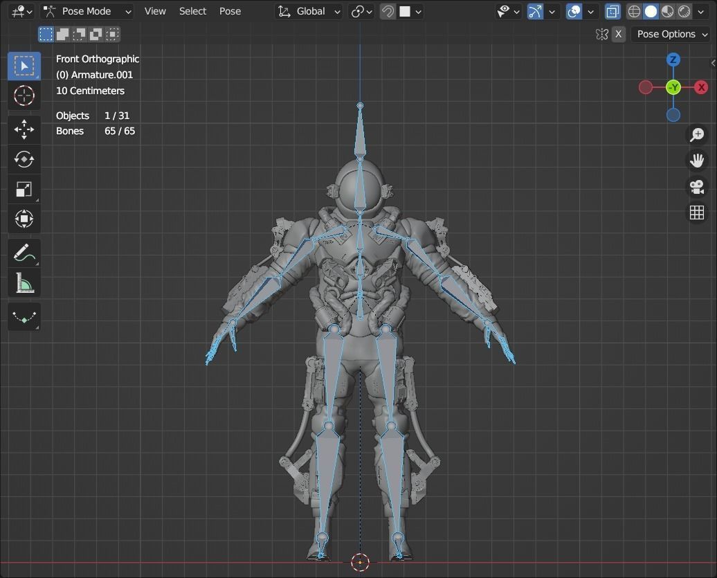 Space suit - Astro ranger Low-poly 3D model_16