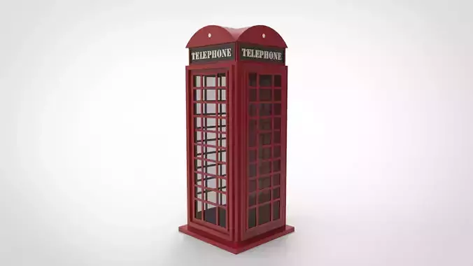 public telephone box 3d printed  3D print model