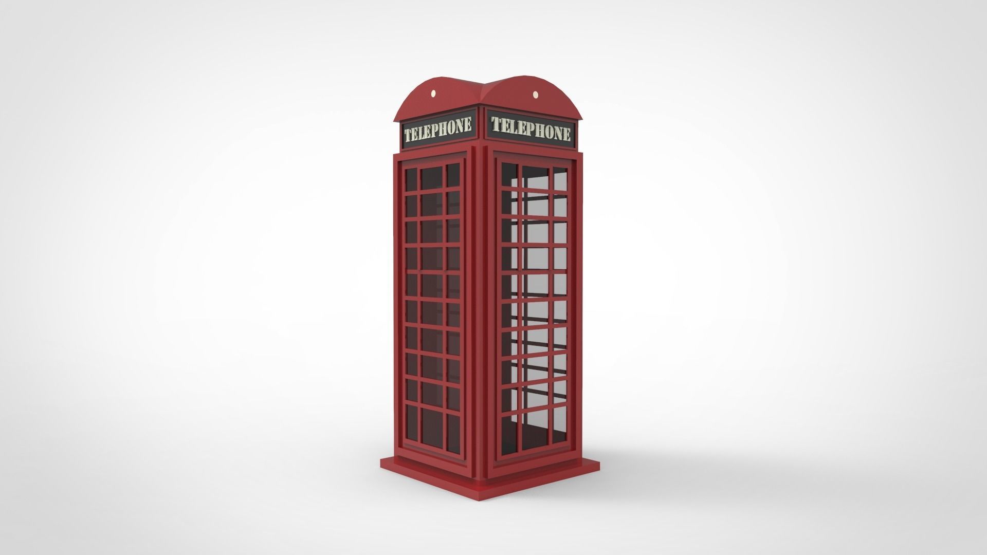 public telephone box 3d printed  3D print model_2