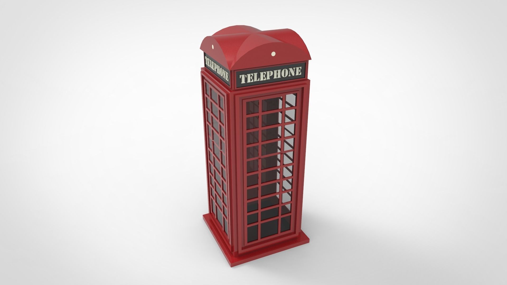 public telephone box 3D print model_6