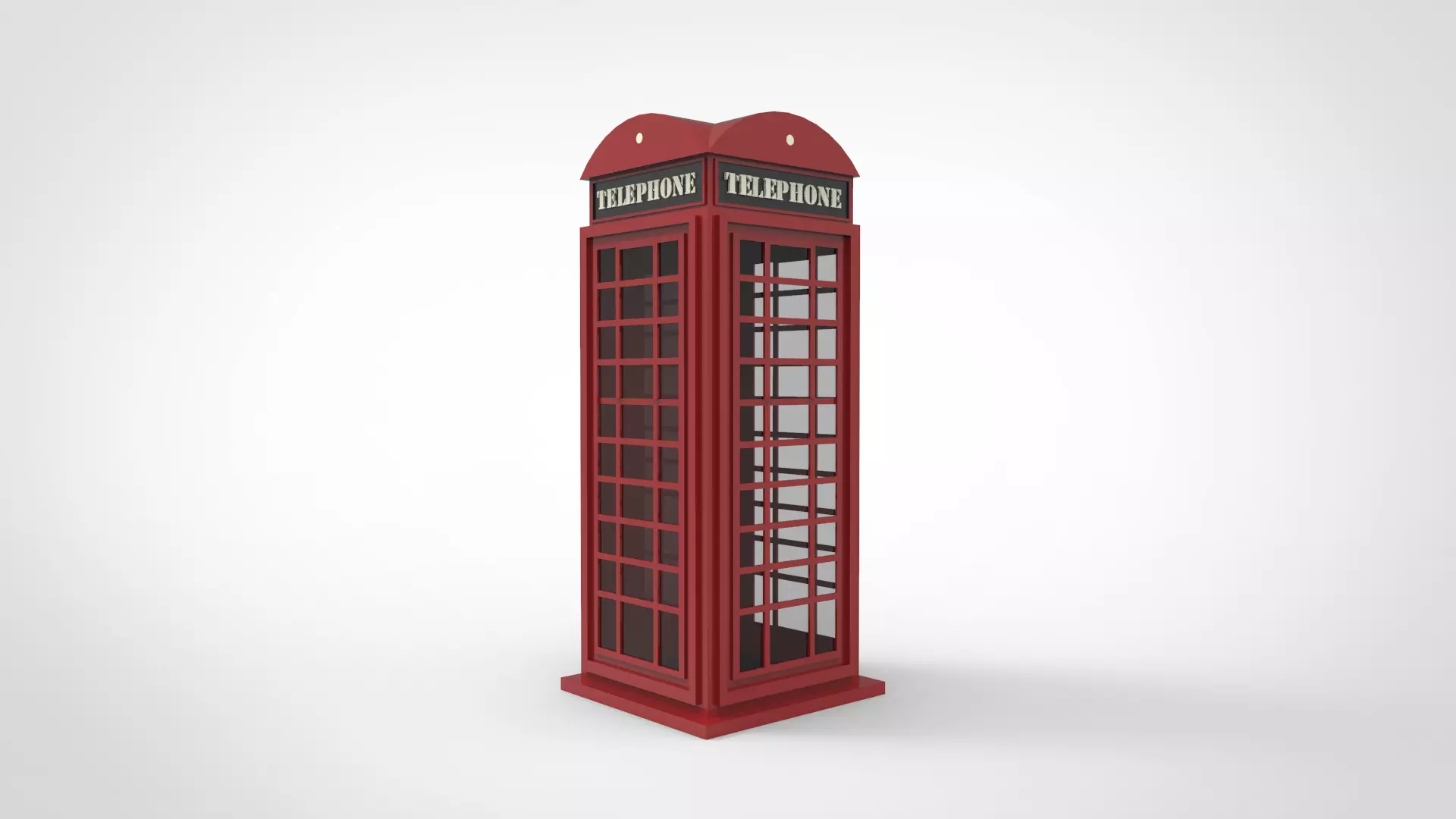 public telephone box 3D print model_0