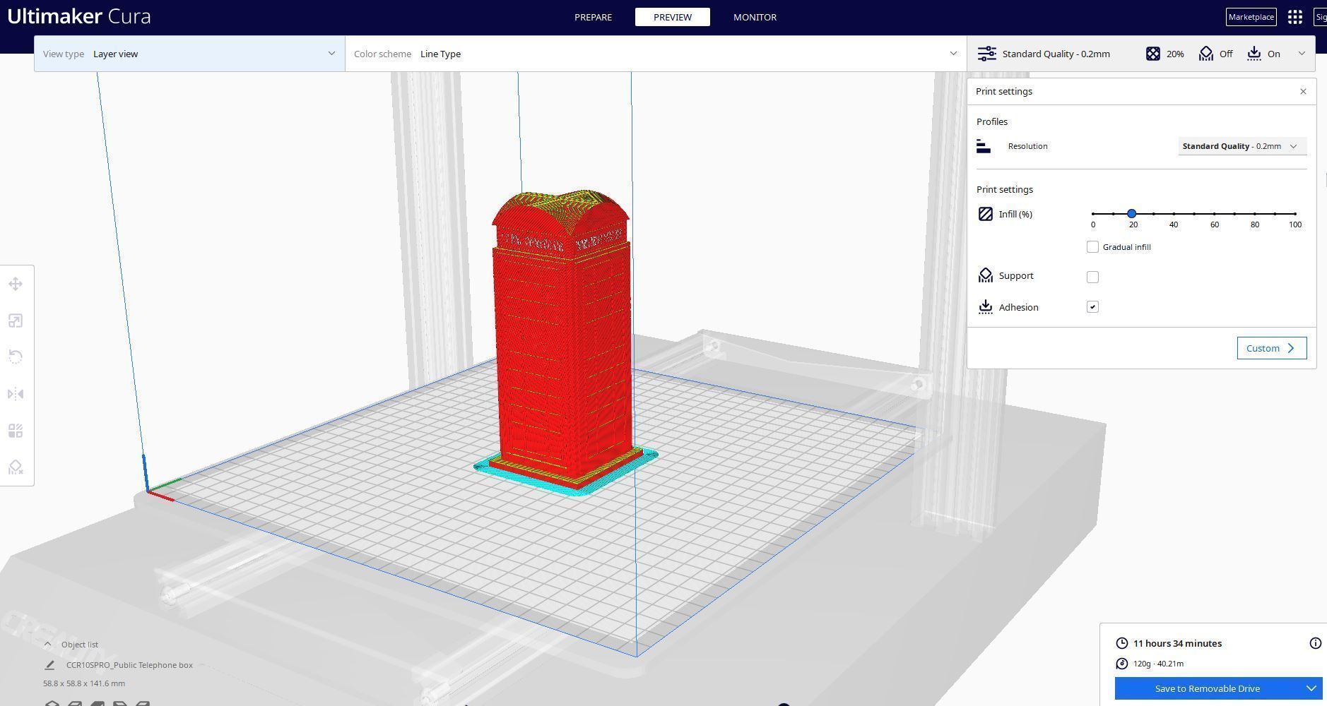 public telephone box 3D print model_4
