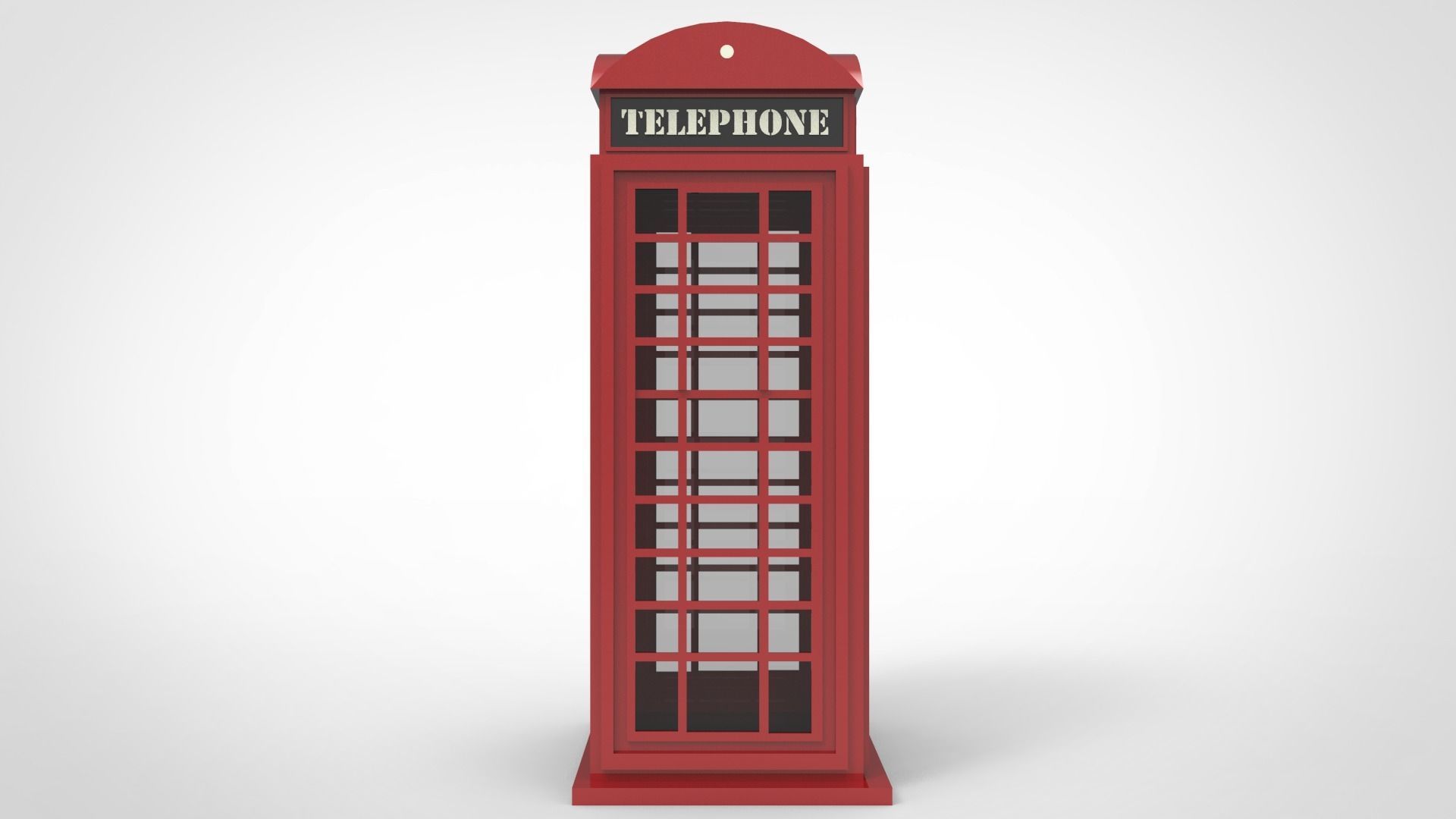 public telephone box 3D print model_2