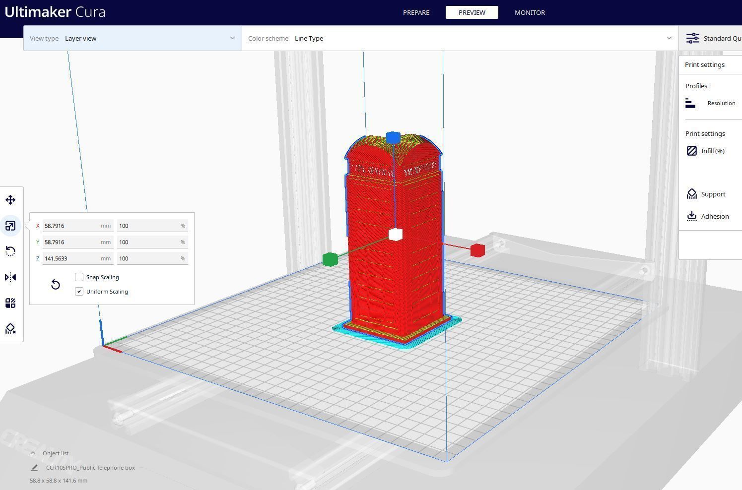 public telephone box 3D print model_3