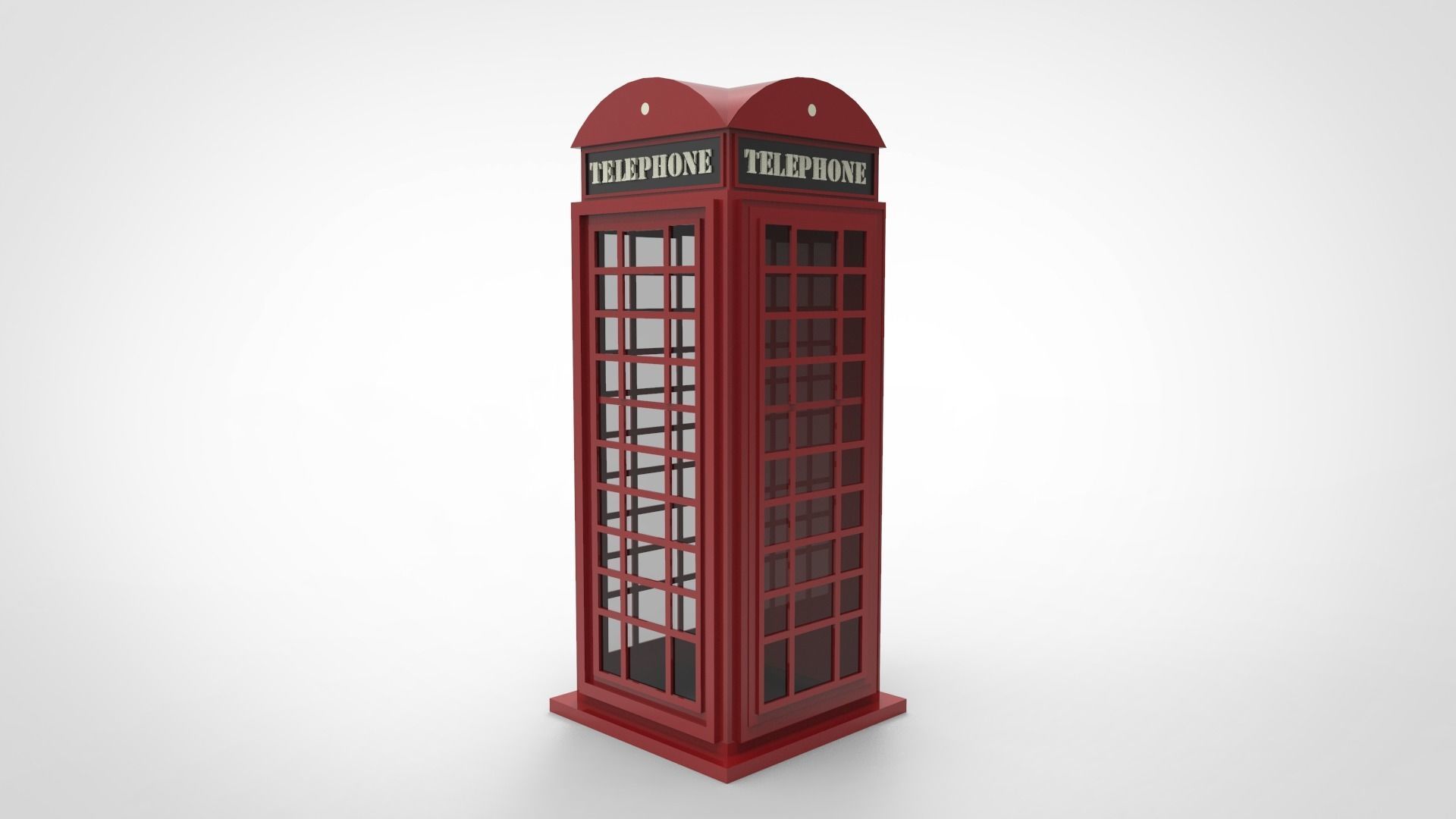 public telephone box 3D print model_5