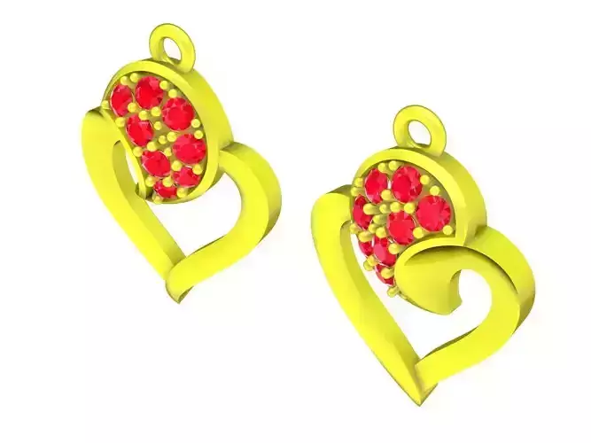 5930 art heart for earrings 