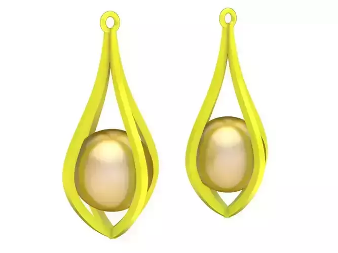 5933 art pearl earrings