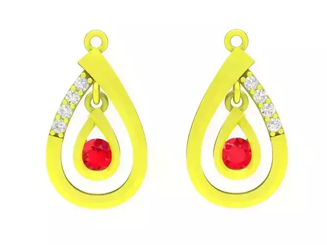 5938 art diamond earrings 