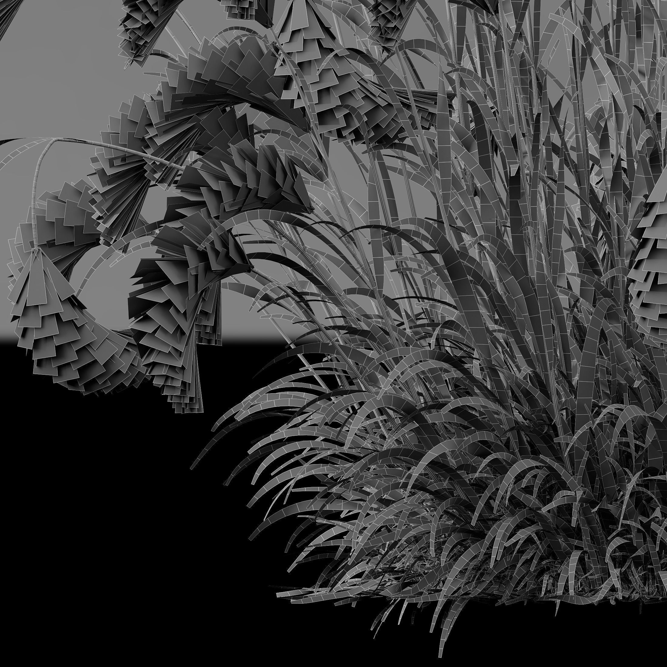  6 Different SETS of Grass Bush SET VOL19 3D Model Collection_20