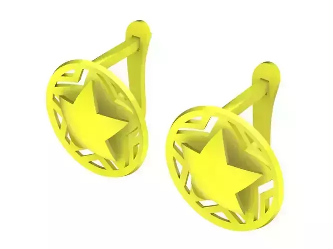 5941 gold star earrings