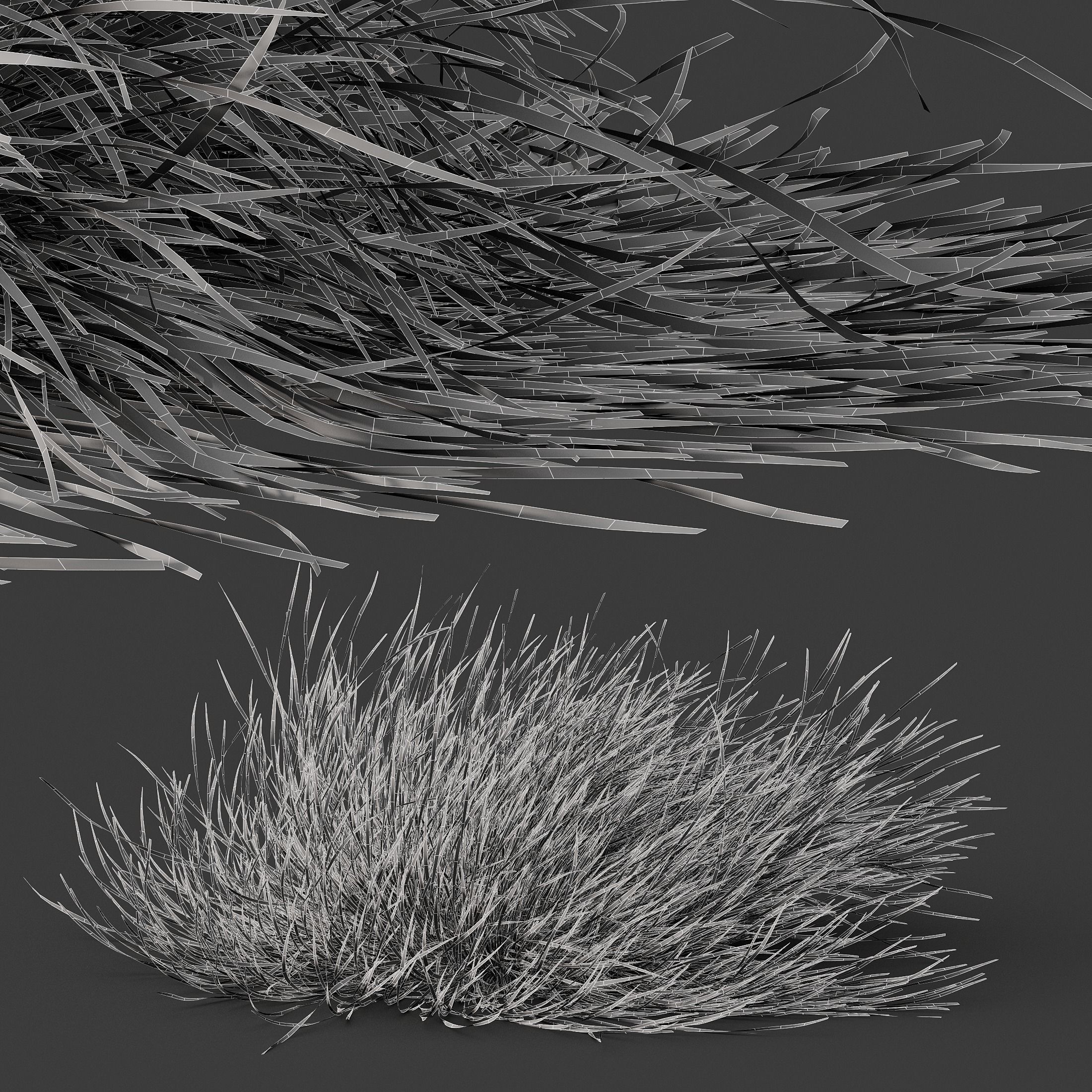  6 Different SETS of Grass Bush SET VOL20 3D Model Collection_17
