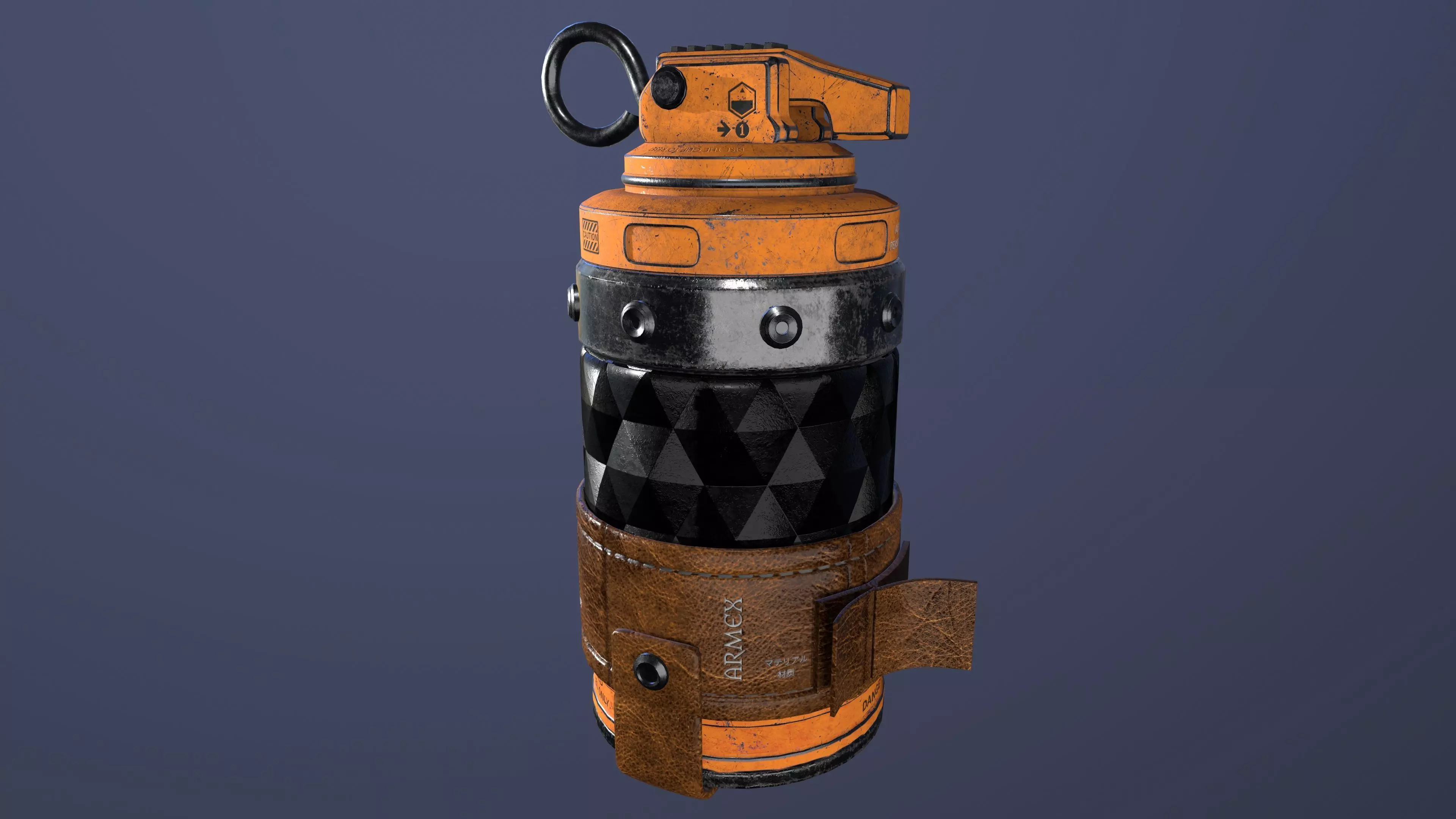 Grenade 3D Model Low-poly 3D model_0