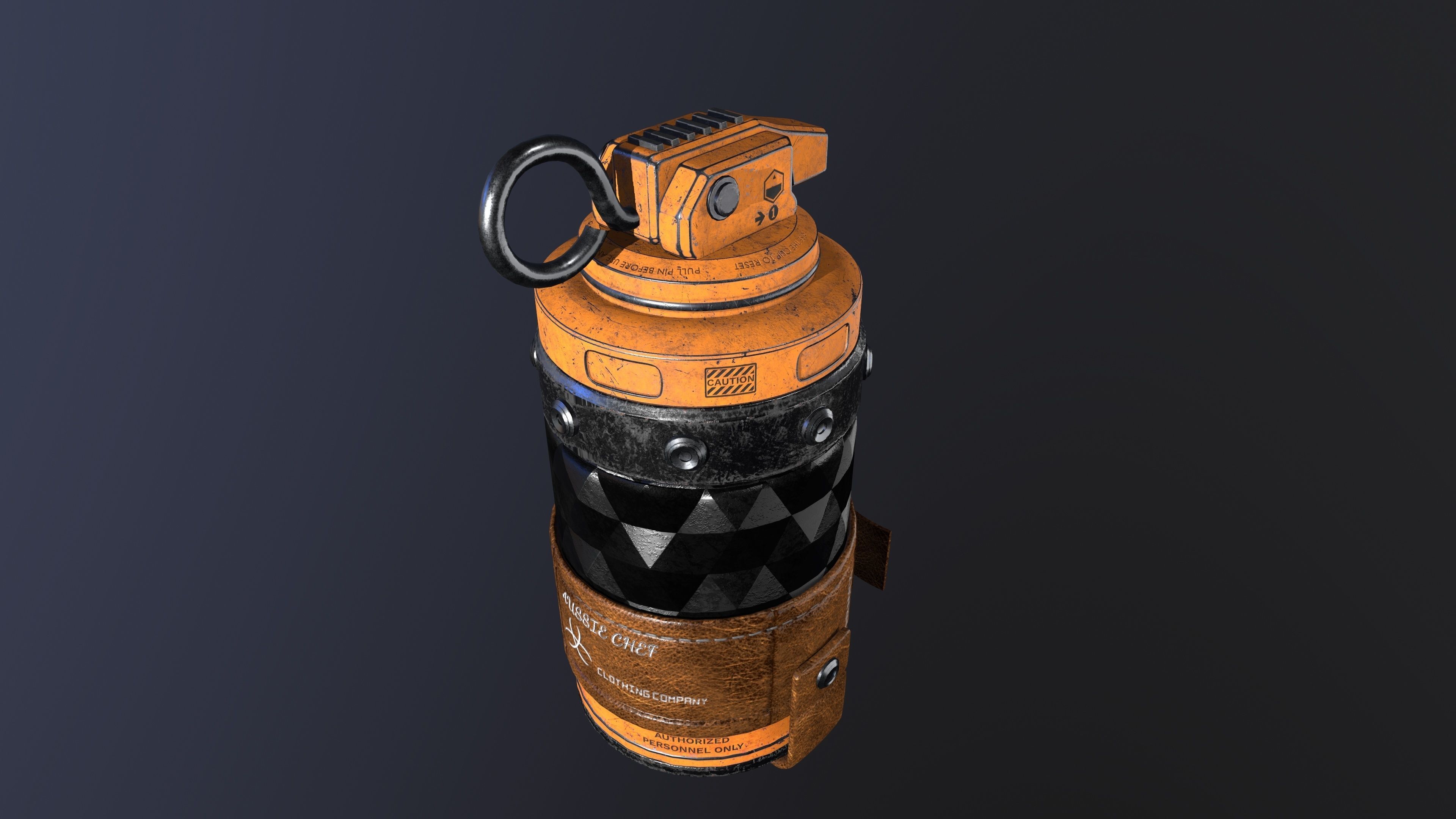 Grenade 3D Model Low-poly 3D model_3