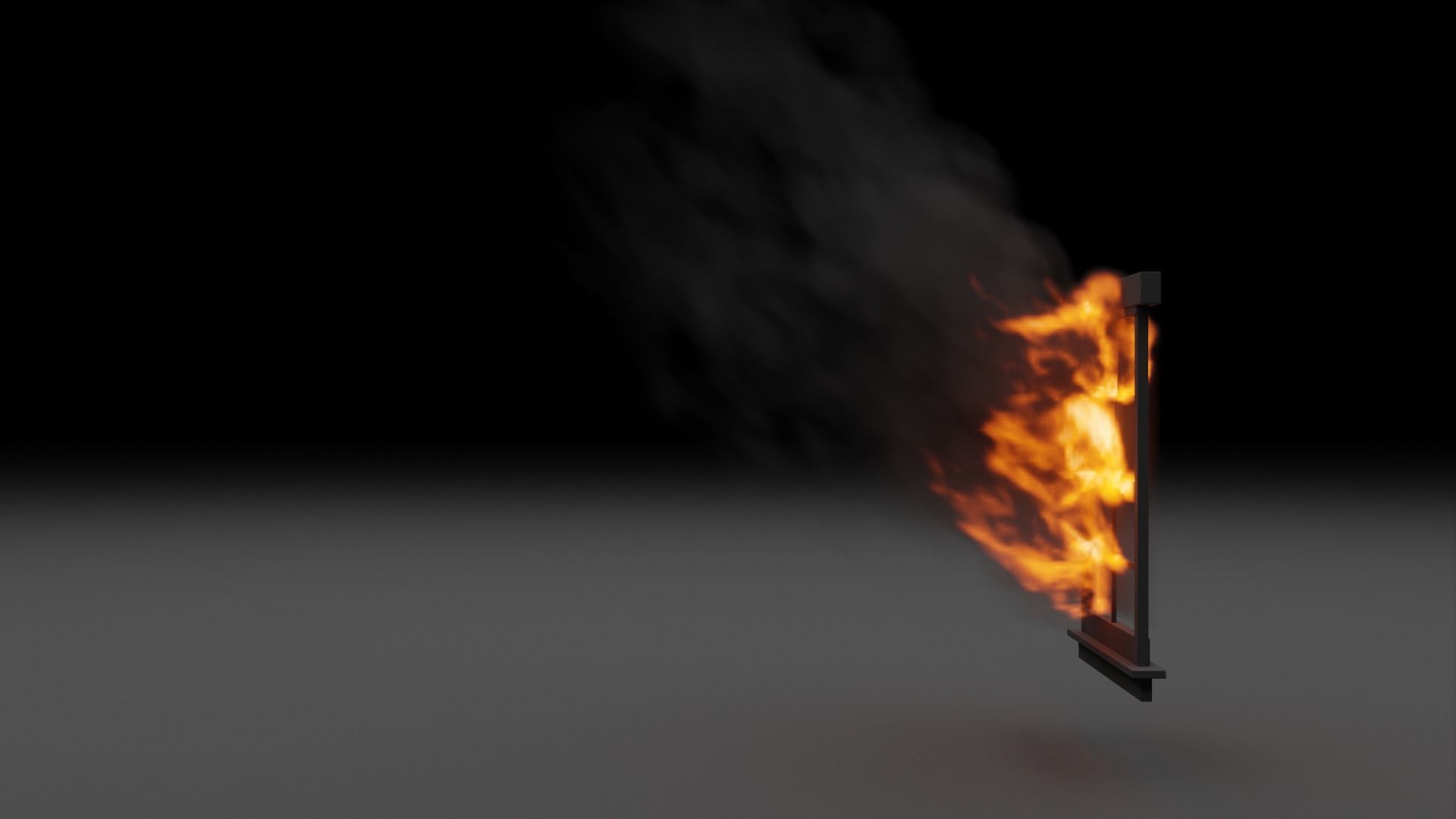 Burning window vdb 3D model_10